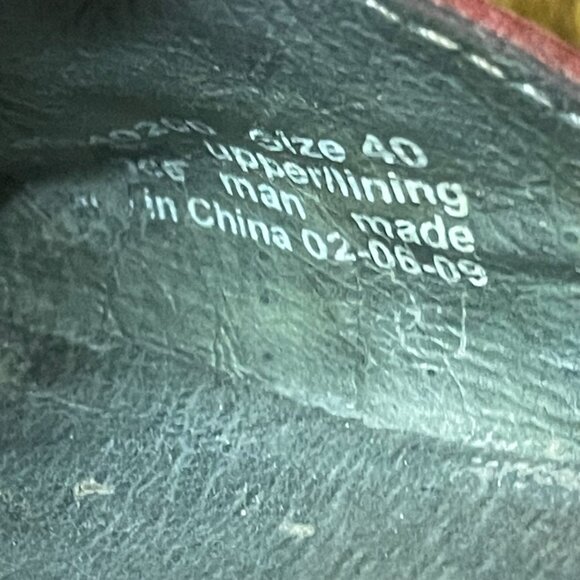 Dansko Sally Mary Jane Suede Leather Clogs Sz 40 (EU) Red Holiday - Picture 9 of 9